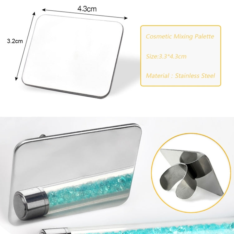 Salon Manicure Finger Ring Color Palette Make Up Cream Foundation Mixing Palette Cosmetic Make up Tool Stainless Steel Plate