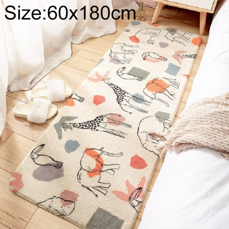Home Bedroom Carpet Strip Room Bedside Lamb Cashmere Non-slip Mat, 40×120 cm, 60×160 cm, 60×180 cm