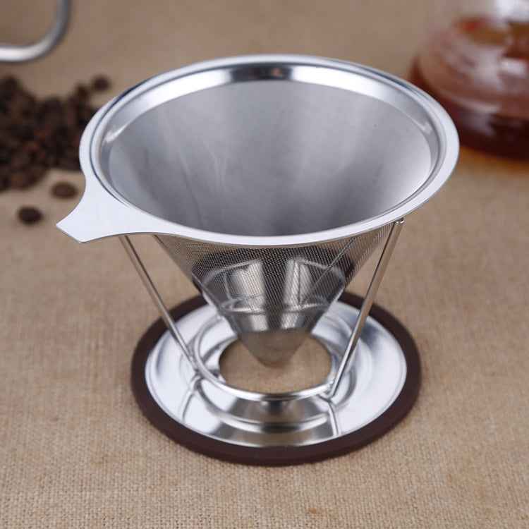 Stainless Steel Filter Cone Filter Cartridge Tea Coffee Free Paper Filter Cup, Stainless Steel Filter