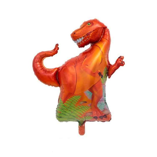 2 PCS Dinosaur Modeling Aluminum Foil Balloon Children Birthday Decoration Party Supplies Toy, Large Red Tyrannosaurus, Large Yellow Tyrannosaurus, Large Green Tyrannosaurus, Large Pink Long-necked Dragon, Large Blue Long-necked Dragon                 ...