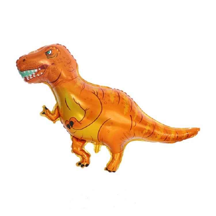 2 PCS Dinosaur Modeling Aluminum Foil Balloon Children Birthday Decoration Party Supplies Toy, Large Red Tyrannosaurus, Large Yellow Tyrannosaurus, Large Green Tyrannosaurus, Large Pink Long-necked Dragon, Large Blue Long-necked Dragon                 ...