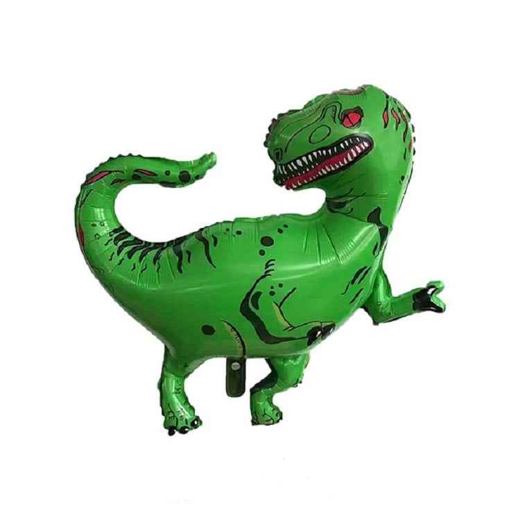 2 PCS Dinosaur Modeling Aluminum Foil Balloon Children Birthday Decoration Party Supplies Toy, Large Red Tyrannosaurus, Large Yellow Tyrannosaurus, Large Green Tyrannosaurus, Large Pink Long-necked Dragon, Large Blue Long-necked Dragon                 ...