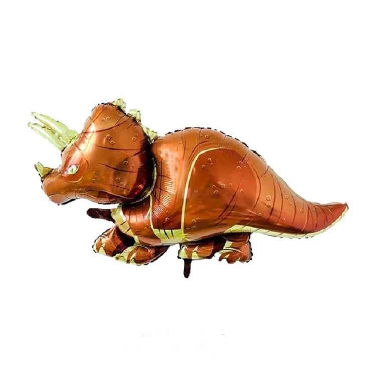 2 PCS Dinosaur Modeling Aluminum Foil Balloon Children Birthday Decoration Party Supplies Toy, Large Red Tyrannosaurus, Large Yellow Tyrannosaurus, Large Green Tyrannosaurus, Large Pink Long-necked Dragon, Large Blue Long-necked Dragon                 ...