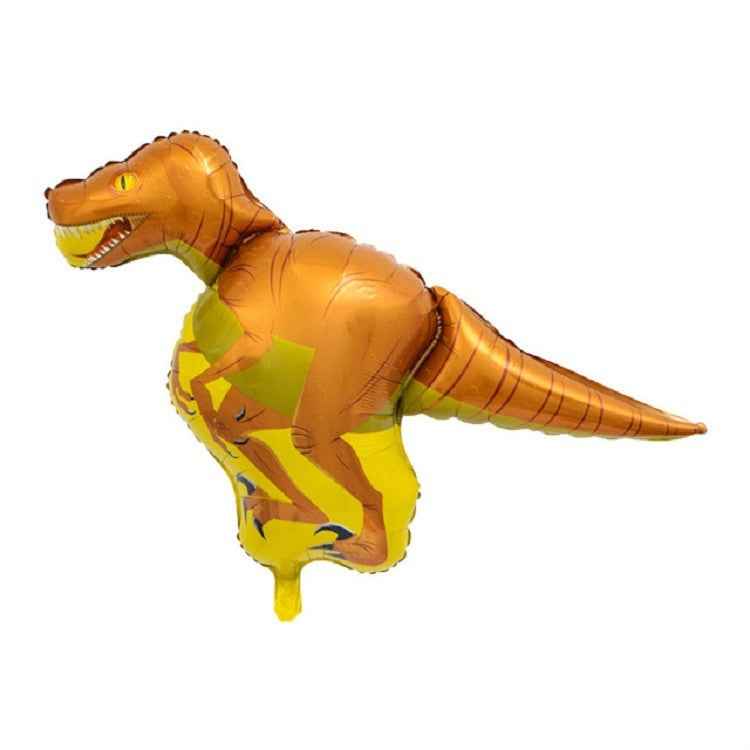 2 PCS Dinosaur Modeling Aluminum Foil Balloon Children Birthday Decoration Party Supplies Toy, Large Red Tyrannosaurus, Large Yellow Tyrannosaurus, Large Green Tyrannosaurus, Large Pink Long-necked Dragon, Large Blue Long-necked Dragon                 ...