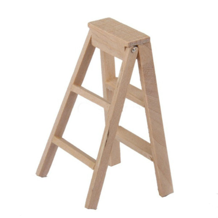 3 PCS 1:12 Toy House Miniature Furniture Wooden Ladder