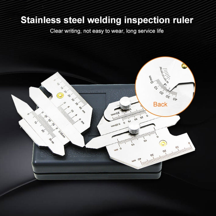 HJC40B Stainless Steel Welding Inspection Gauge Measuring Ruler