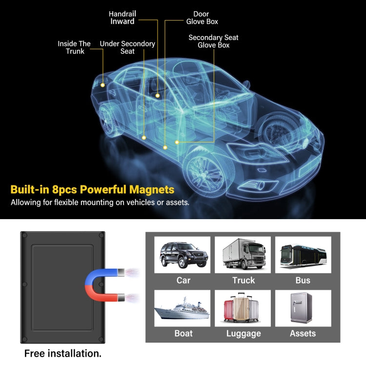 TK808 10000mAh GPS Intelligent Waterproof Multifunctional Vehicle Tracking Tracker