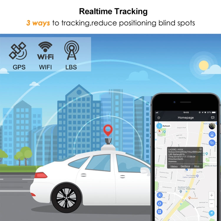 TL209B 90-day Standby 10000mAh Car Truck Vehicle Tracking 2G GSM GPRS GPS Tracker