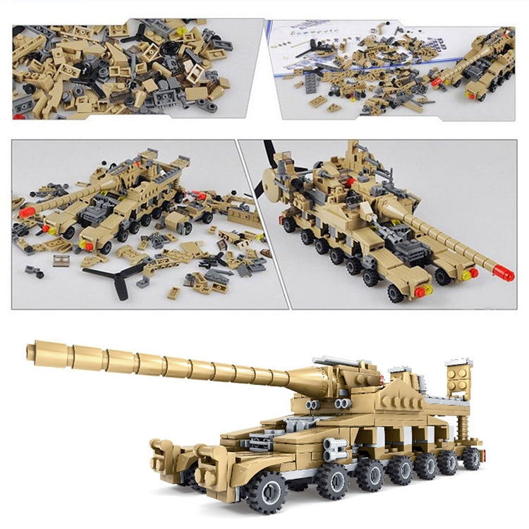 KAZI Super Tanks Building Blocks 16 in 1 Sets Bricks Model Brinquedos Toys, Age Range: 6 Years Old Above