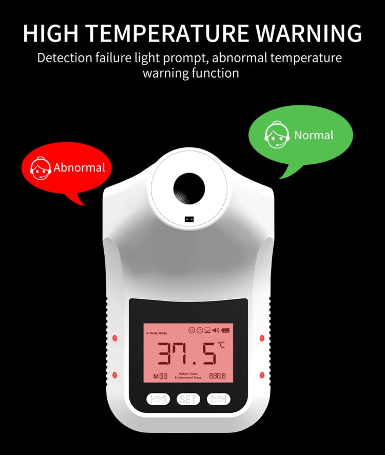 K3 Pro Handsfree Non-contact Forehead Body Light-sensitive Distance Sensor Infrared Thermometer, 2.8 inch LCD Display Screen