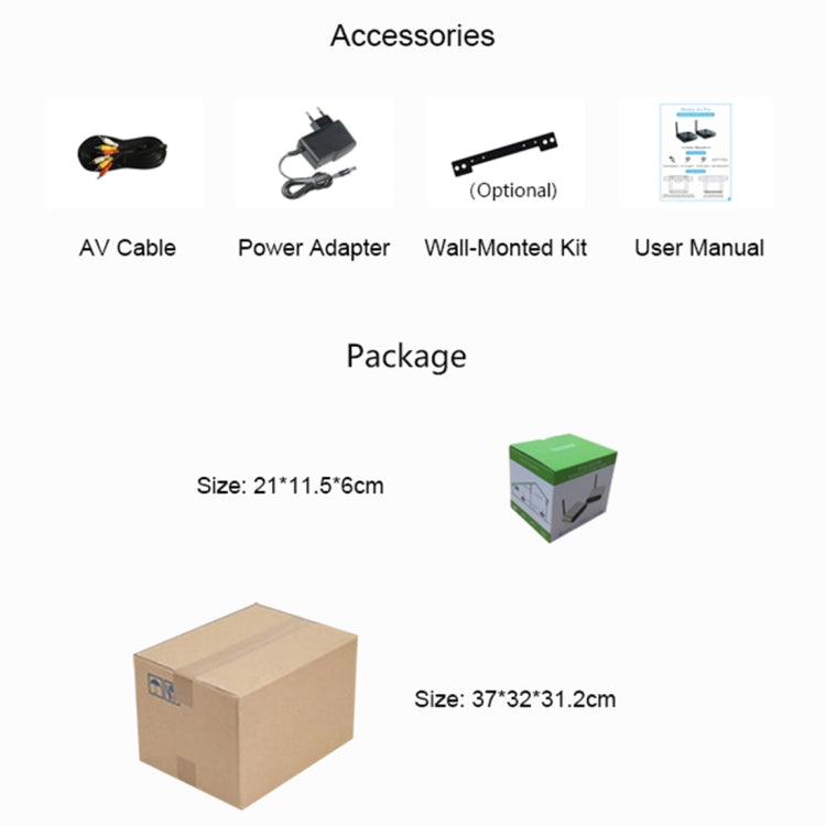 Measy AV530-2 5.8GHz Wireless Audio / Video Transmitter + 2 Receiver, Transmission Distance: 300m, US Plug