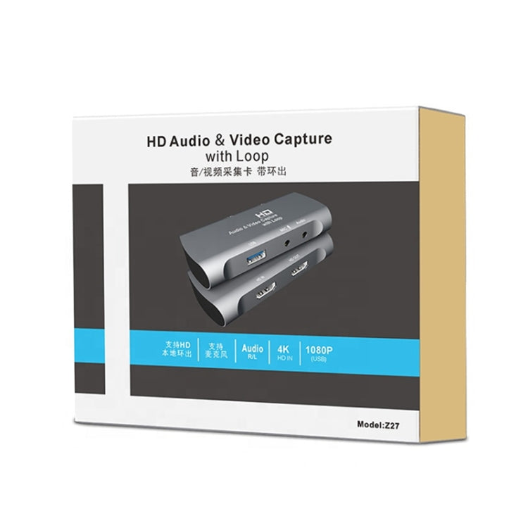Z27 HDM Female + Mic to HDM Female USB 2.0 Video Audio Capture Box