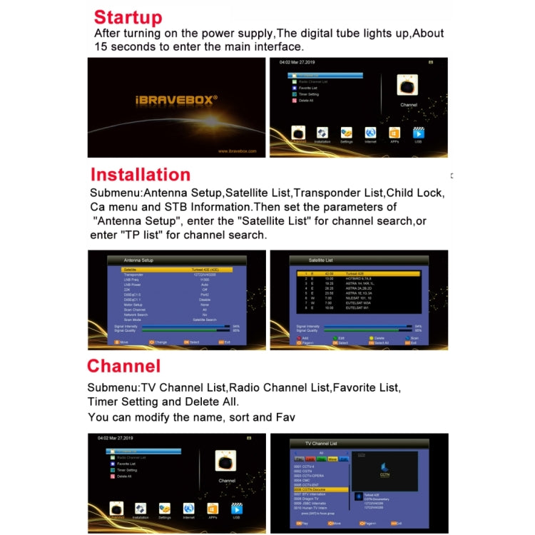 iBRAVEBOX V8 MAGIC Digital Satellite Signal Finder Meter, Support H.265+DVB-S/S2 & IPTV