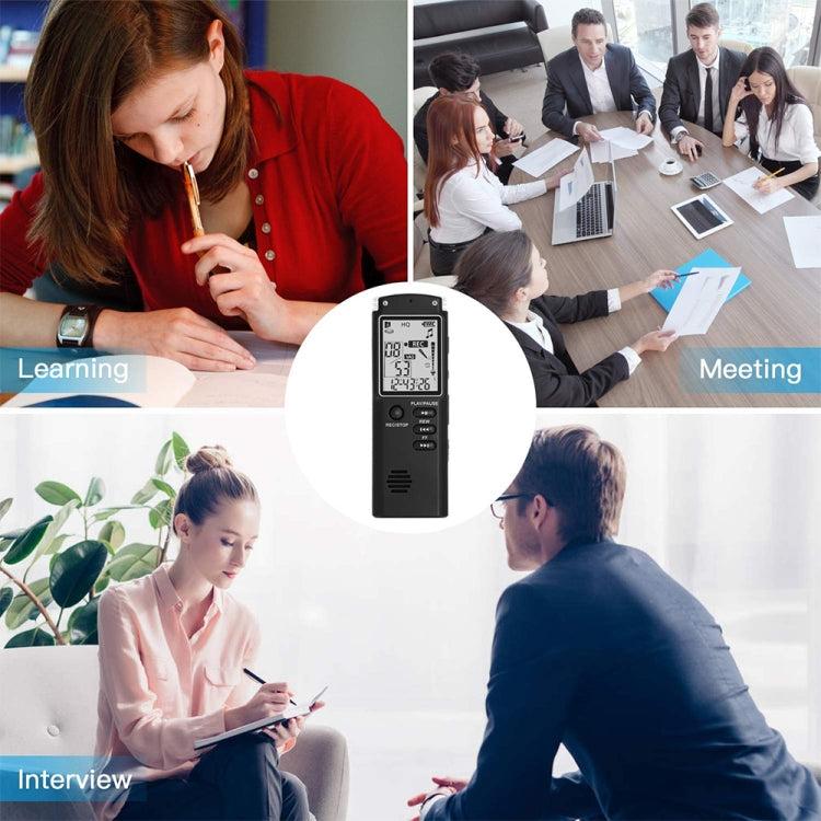 T60 Monochrome Screen HD Noise Reduction Digital Voice Recorder, 32G, Support MP3 / WAV Format