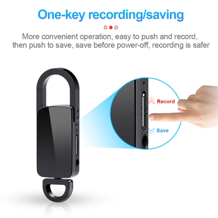 S20 8GB Keychain HD Noise Reduction Portable Recording Pen, 8GB