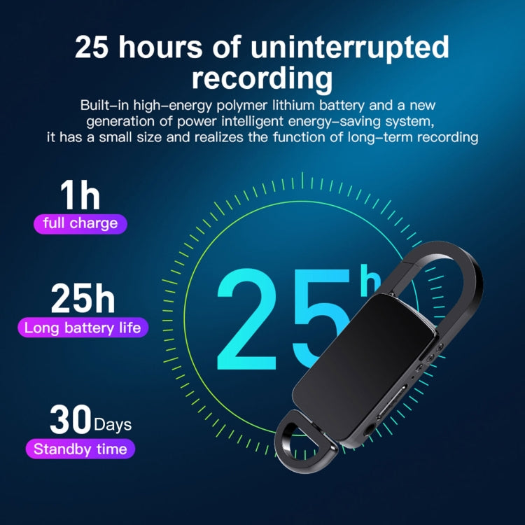 S20 8GB Keychain HD Noise Reduction Portable Recording Pen, 8GB