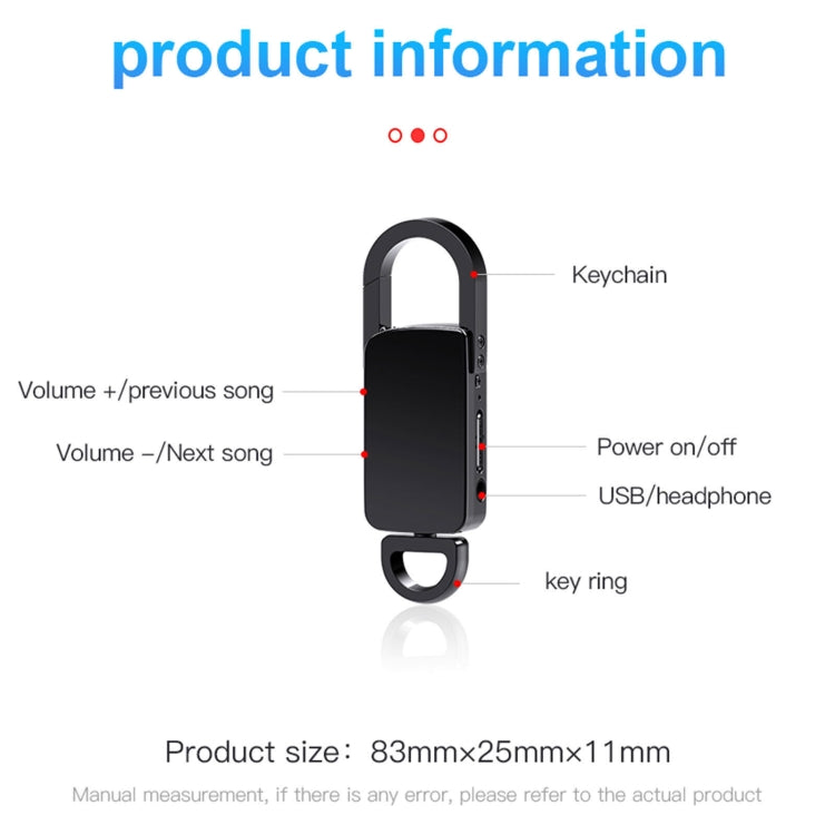 S20 64GB Keychain HD Noise Reduction Portable Recording Pen, 64GB
