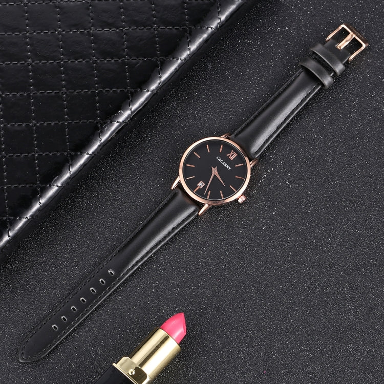 CAGARNY 6879 Fashion imported Quartz Wrist Watch with Leather Band, WA0229BB, WA0229BW, WA0229ZW