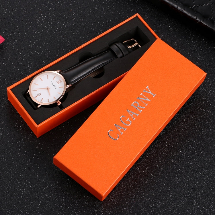 CAGARNY 6879 Fashion imported Quartz Wrist Watch with Leather Band, WA0229BB, WA0229BW, WA0229ZW