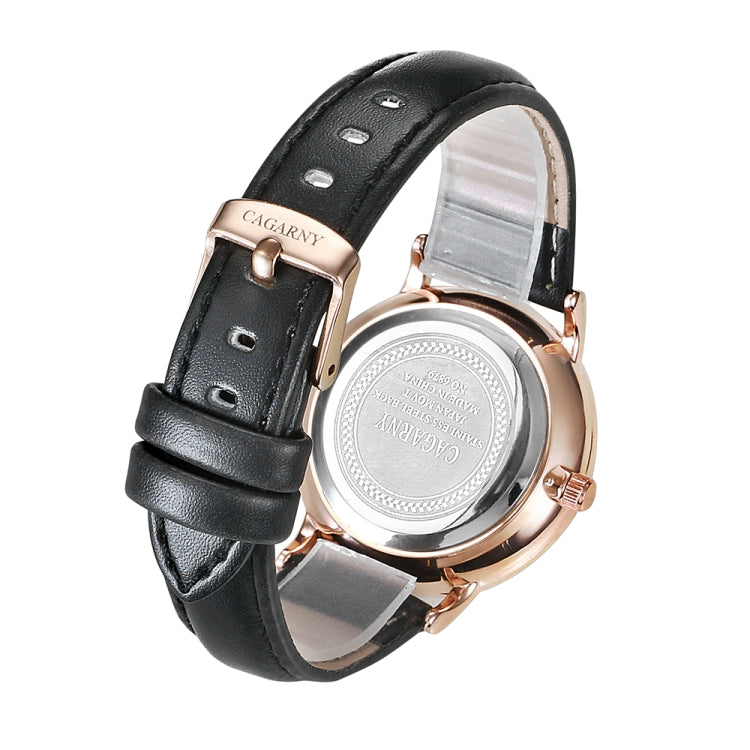 CAGARNY 6879 Fashion imported Quartz Wrist Watch with Leather Band