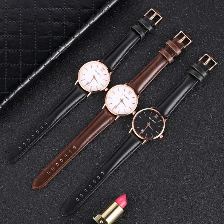 CAGARNY 6879 Fashion imported Quartz Wrist Watch with Leather Band