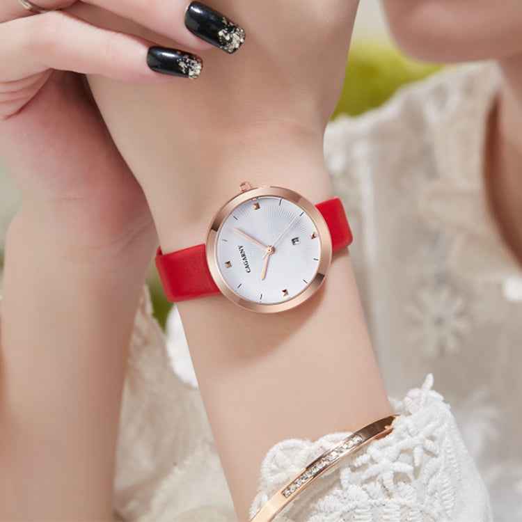 CAGARNY 6871 Fashion Life Waterproof Gold Shell Steel Band Quartz Watch, Gold Shell