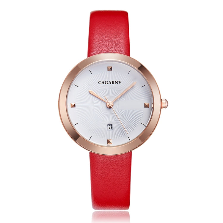 CAGARNY 6871 Fashion Life Waterproof Gold Shell Steel Band Quartz Watch