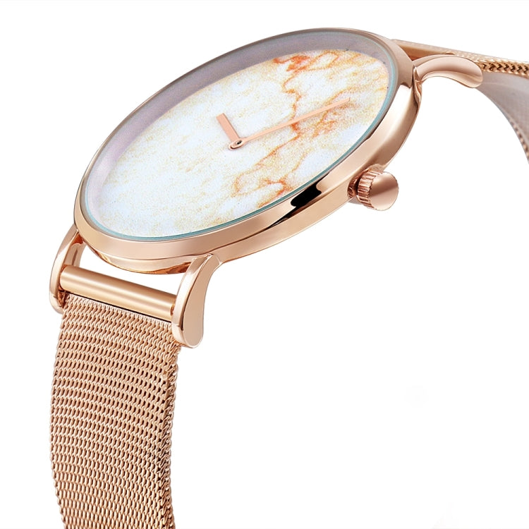 CAGARNY 6812 Round Dial Alloy Gold Case Fashion Couple Watch Men & Women Lover Quartz Watches with Stainless Steel Band