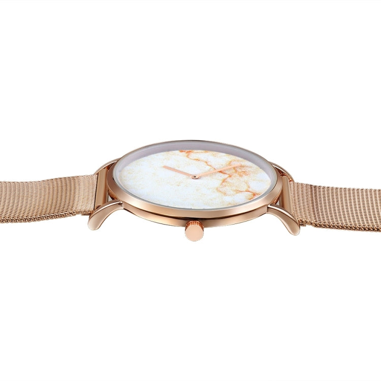 CAGARNY 6812 Round Dial Alloy Gold Case Fashion Couple Watch Men & Women Lover Quartz Watches with Stainless Steel Band