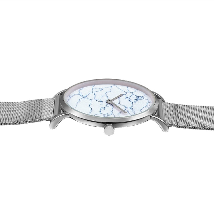 CAGARNY 6812 Round Dial Alloy Silver Case Fashion Couple Watch Men & Women Lover Quartz Watches with Stainless Steel Band