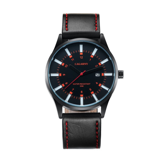 CAGARNY 6866 Fashion Dual Quartz Movement Wrist Watch with Genuine Leather Band(Orange Number), WA1024A, WA1024B, WA1024C