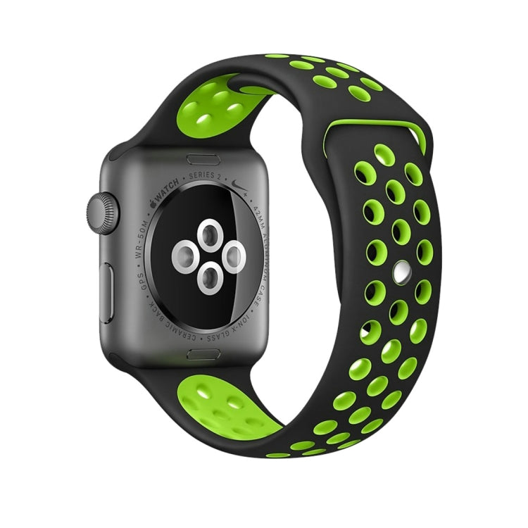 For Apple Watch Series 10 42mm / 9&8&7 41mm / SE 3&SE 2&6&SE&5&4 40mm / 3&2&1 38mm Fashionable Classical Silicone Sport Watch Band(Grey White), WA1230A, WA1230B, WA1230BG, WA1230BH, WA1230BL, WA1230BM, WA1230BR, WA1230BY, WA1230C, WA1230D, WA1230DW����...