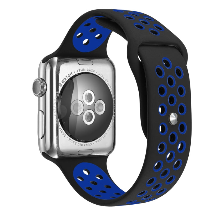 For Apple Watch Series 10 42mm / 9&8&7 41mm / SE 3&SE 2&6&SE&5&4 40mm / 3&2&1 38mm Fashionable Classical Silicone Sport Watch Band(Grey White), WA1230A, WA1230B, WA1230BG, WA1230BH, WA1230BL, WA1230BM, WA1230BR, WA1230BY, WA1230C, WA1230D, WA1230DW����...