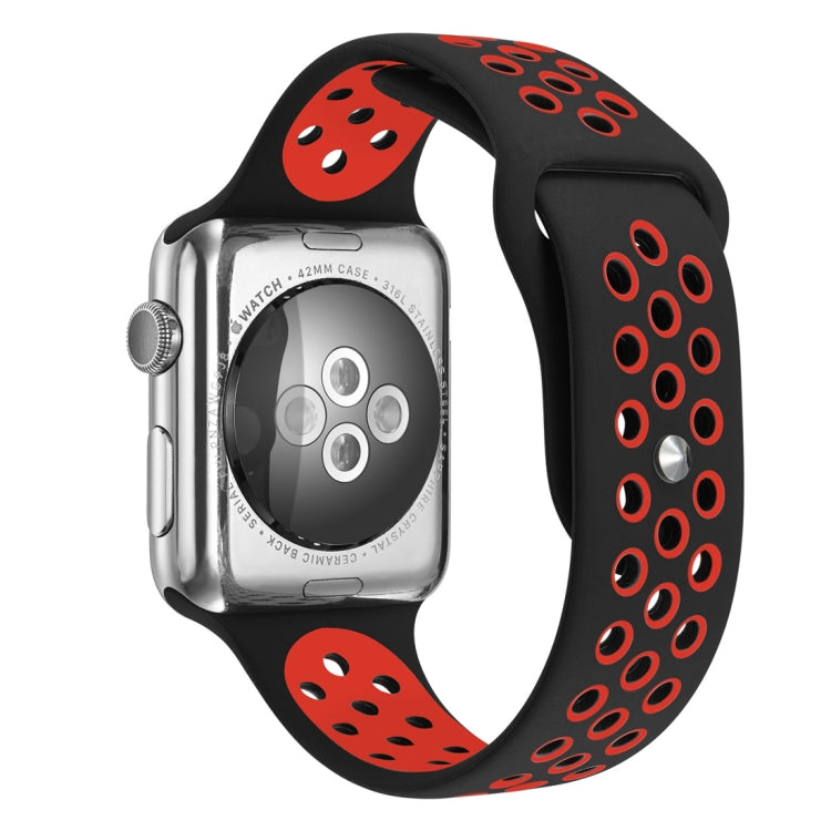 For Apple Watch Series 10 42mm / 9&8&7 41mm / SE 3&SE 2&6&SE&5&4 40mm / 3&2&1 38mm Fashionable Classical Silicone Sport Watch Band(Grey White), WA1230A, WA1230B, WA1230BG, WA1230BH, WA1230BL, WA1230BM, WA1230BR, WA1230BY, WA1230C, WA1230D, WA1230DW����...