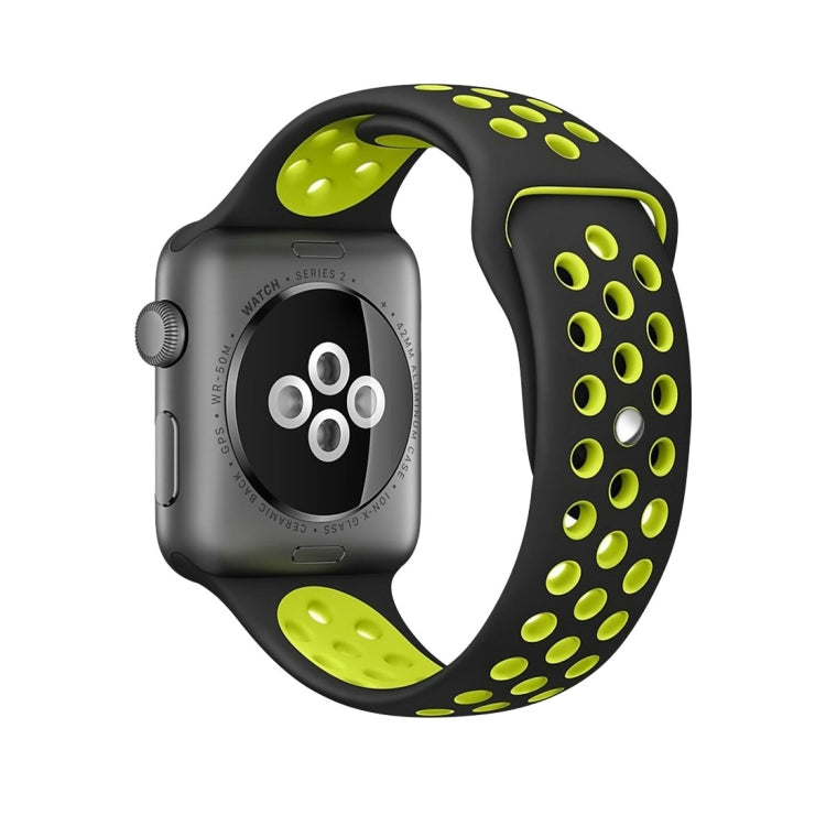 For Apple Watch Series 10 42mm / 9&8&7 41mm / SE 3&SE 2&6&SE&5&4 40mm / 3&2&1 38mm Fashionable Classical Silicone Sport Watch Band(Grey White), WA1230A, WA1230B, WA1230BG, WA1230BH, WA1230BL, WA1230BM, WA1230BR, WA1230BY, WA1230C, WA1230D, WA1230DW����...