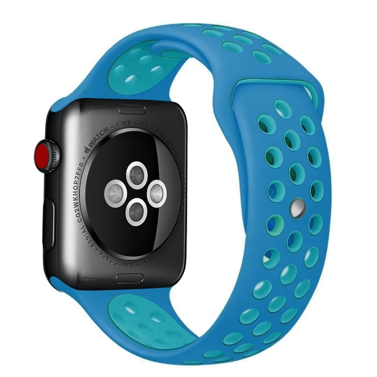 For Apple Watch Series 10 42mm / 9&8&7 41mm / SE 3&SE 2&6&SE&5&4 40mm / 3&2&1 38mm Fashionable Classical Silicone Sport Watch Band(Grey White), WA1230A, WA1230B, WA1230BG, WA1230BH, WA1230BL, WA1230BM, WA1230BR, WA1230BY, WA1230C, WA1230D, WA1230DW����...