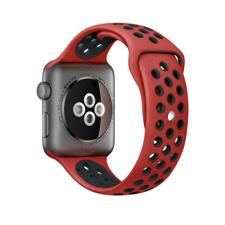 For Apple Watch Series 10 42mm / 9&8&7 41mm / SE 3&SE 2&6&SE&5&4 40mm / 3&2&1 38mm Fashionable Classical Silicone Sport Watch Band(Grey White), WA1230A, WA1230B, WA1230BG, WA1230BH, WA1230BL, WA1230BM, WA1230BR, WA1230BY, WA1230C, WA1230D, WA1230DW����...