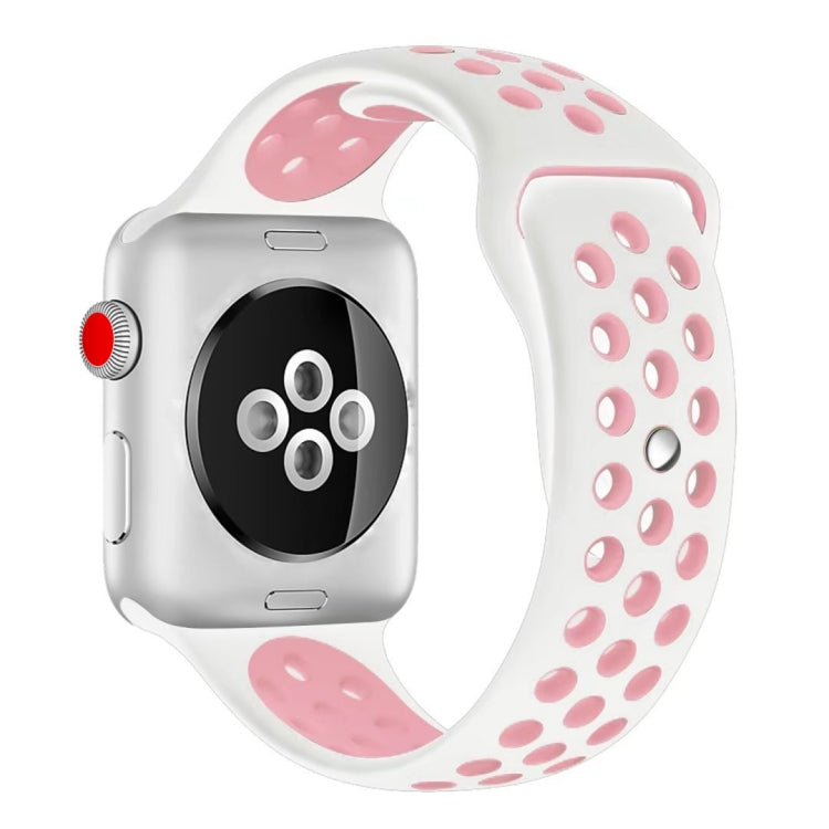 For Apple Watch Series 10 42mm / 9&8&7 41mm / SE 3&SE 2&6&SE&5&4 40mm / 3&2&1 38mm Fashionable Classical Silicone Sport Watch Band(Grey White), WA1230A, WA1230B, WA1230BG, WA1230BH, WA1230BL, WA1230BM, WA1230BR, WA1230BY, WA1230C, WA1230D, WA1230DW����...