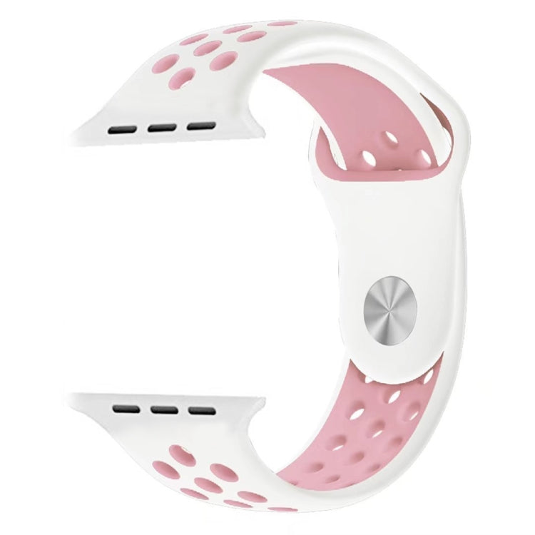 For Apple Watch Series 10 42mm / 9&8&7 41mm / SE 3&SE 2&6&SE&5&4 40mm / 3&2&1 38mm Fashionable Classical Silicone Sport Watch Band(Grey White), WA1230A, WA1230B, WA1230BG, WA1230BH, WA1230BL, WA1230BM, WA1230BR, WA1230BY, WA1230C, WA1230D, WA1230DW    ...