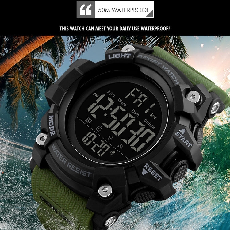 SKMEI 1384 Multifunctional Men Outdoor Fashion Noctilucent Waterproof LED Digital Watch