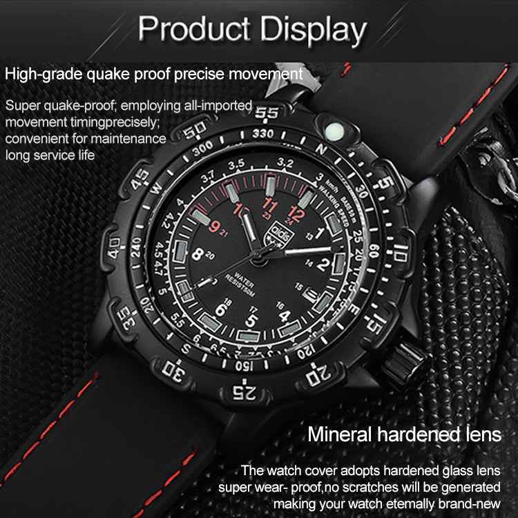 addies MY-049 Outdoor Sports Multifunctional Waterproof Luminous Watch Silicone Watchstrap Watch for Men