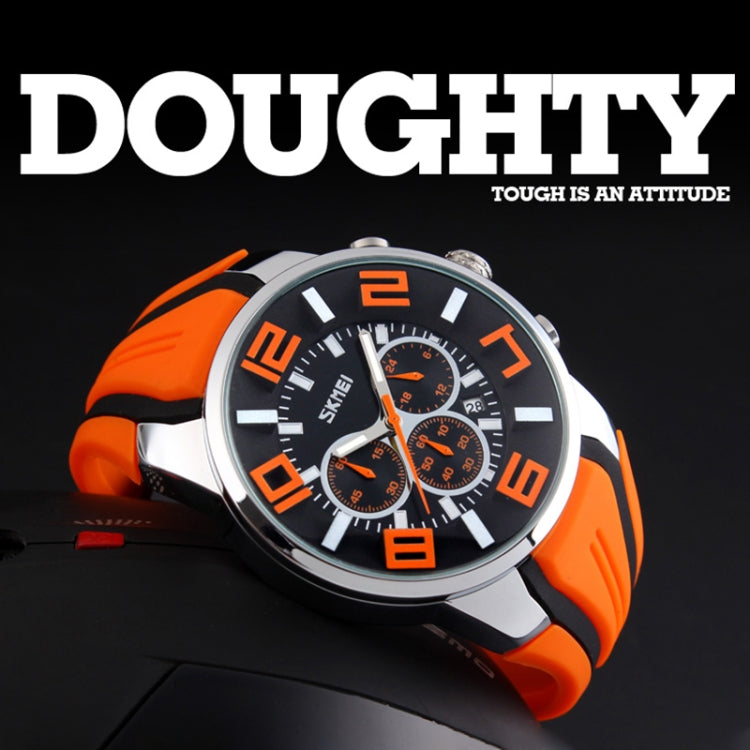 SKMEI 9128 Fashion Multifunctional 3D Large Dial Sports Wristwatch 30m Waterproof Quartz Watch