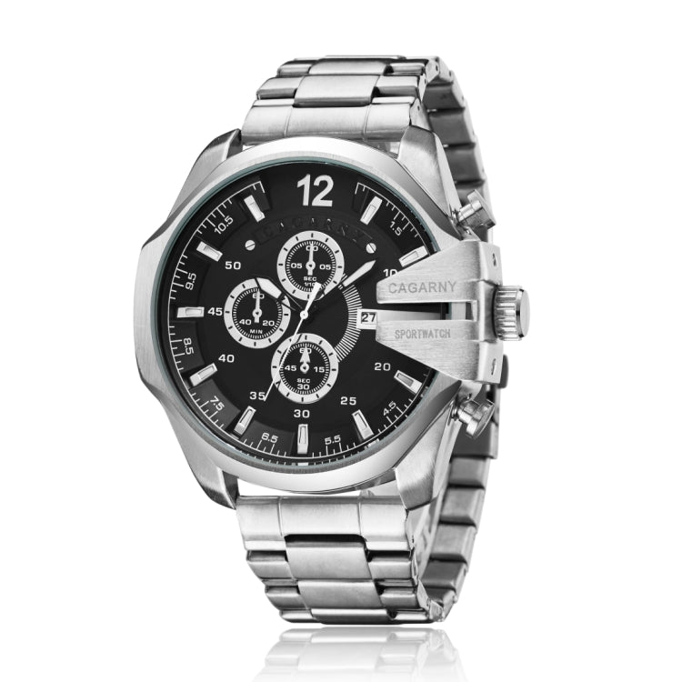 CAGARNY 6839 Fashion Waterproof Quartz Watch with Stainless Steel Band