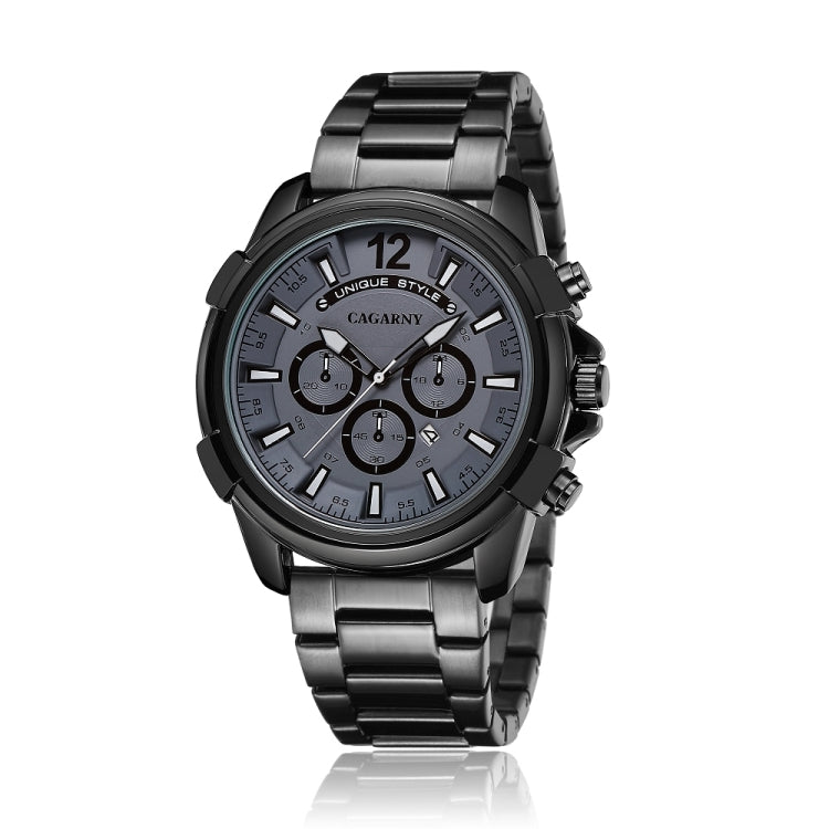 CAGARNY 6882 Fashion Waterproof Quartz Watch with Stainless Steel Band