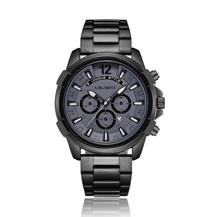 CAGARNY 6882 Fashion Waterproof Quartz Watch with Stainless Steel Band