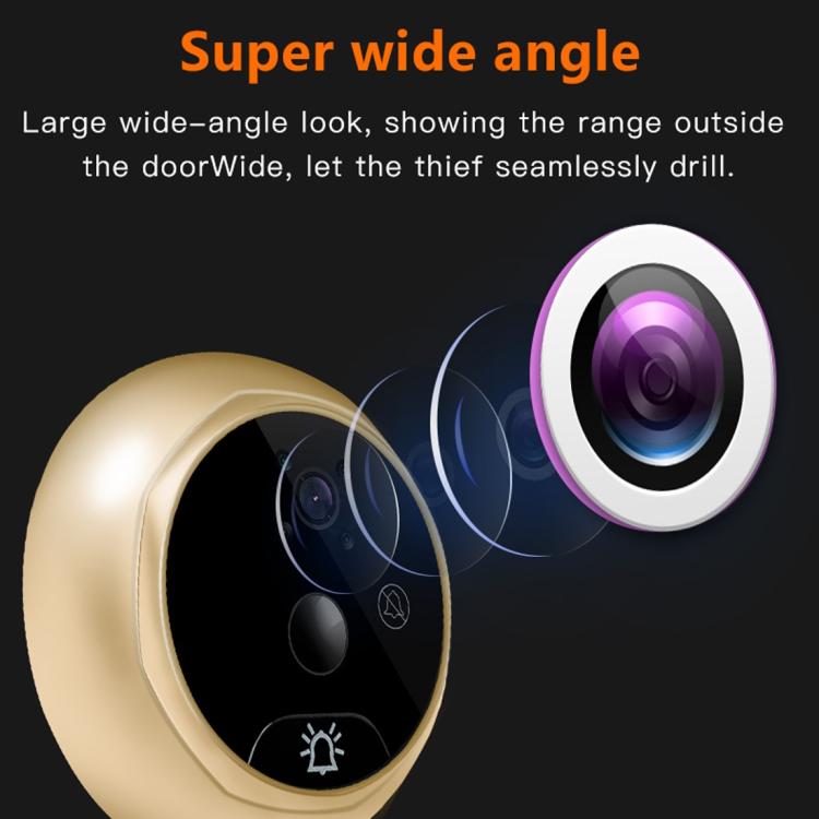 Danmini Q10 4.3 Inch Screen Motion Detection Camera Video Alarm Smart Digital Door Viewer, Support TF Card, Q10 Gold, Q10 Black