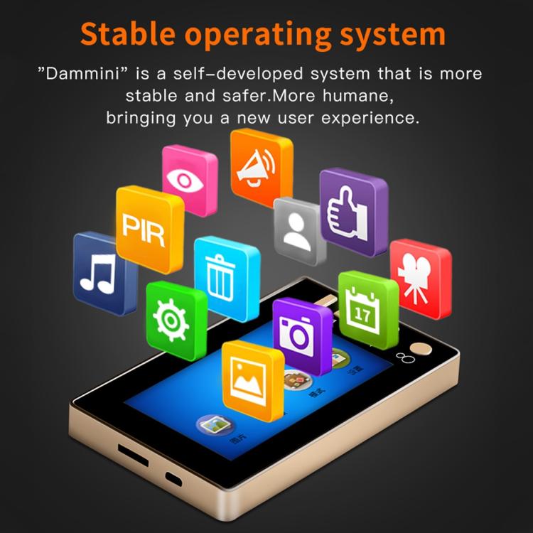 Danmini Q10 4.3 Inch Screen Motion Detection Camera Video Alarm Smart Digital Door Viewer, Support TF Card, Q10 Gold, Q10 Black