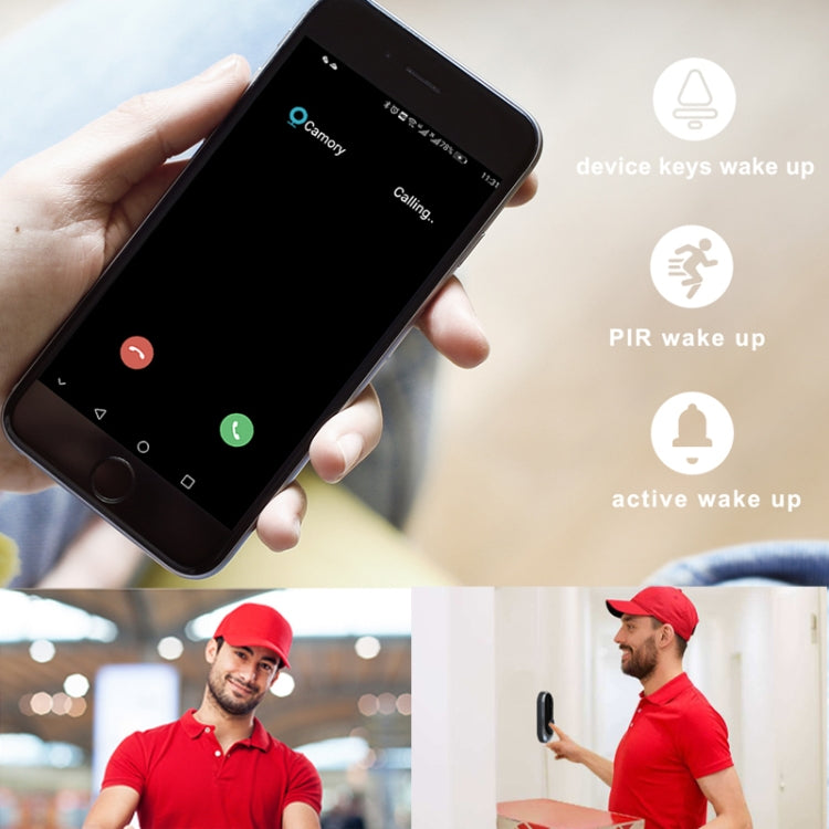 M200B WiFi Intelligent Square Button Video Doorbell, Support Infrared Motion Detection & Adaptive Rate & Two-way Intercom & Remote / PIR Wakeup
