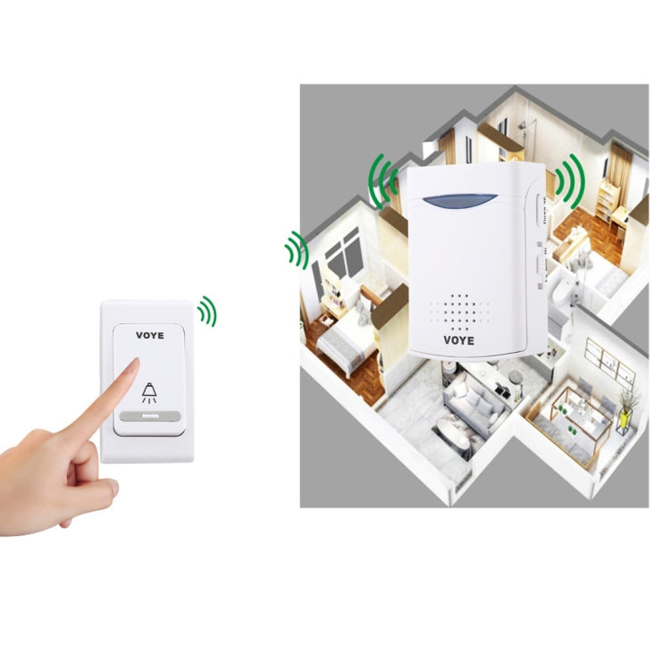 VOYE V006B Home Music Remote Control Wireless Doorbell with 38 Polyphony Sounds