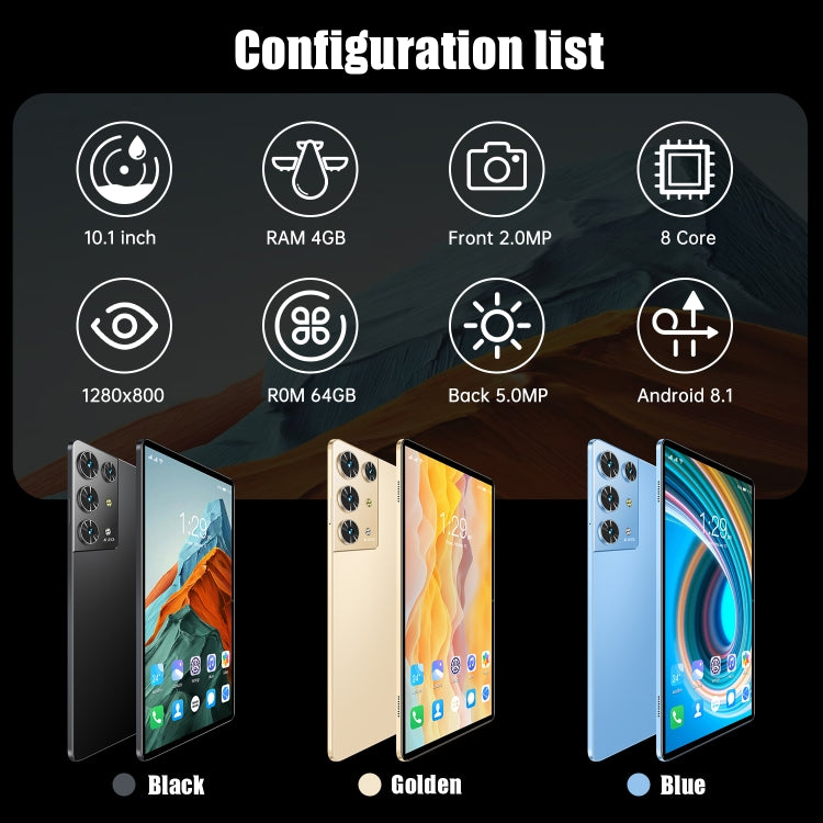 Android 8.1  MTK6755 Octa-core 2.0GHz, Support Dual SIM / WiFi / Bluetooth / GPS